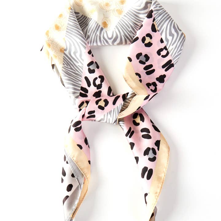 MiMi Wholesale - Wholesale Bandana - Women's - BS0035 Noel Multi Print Bandana3