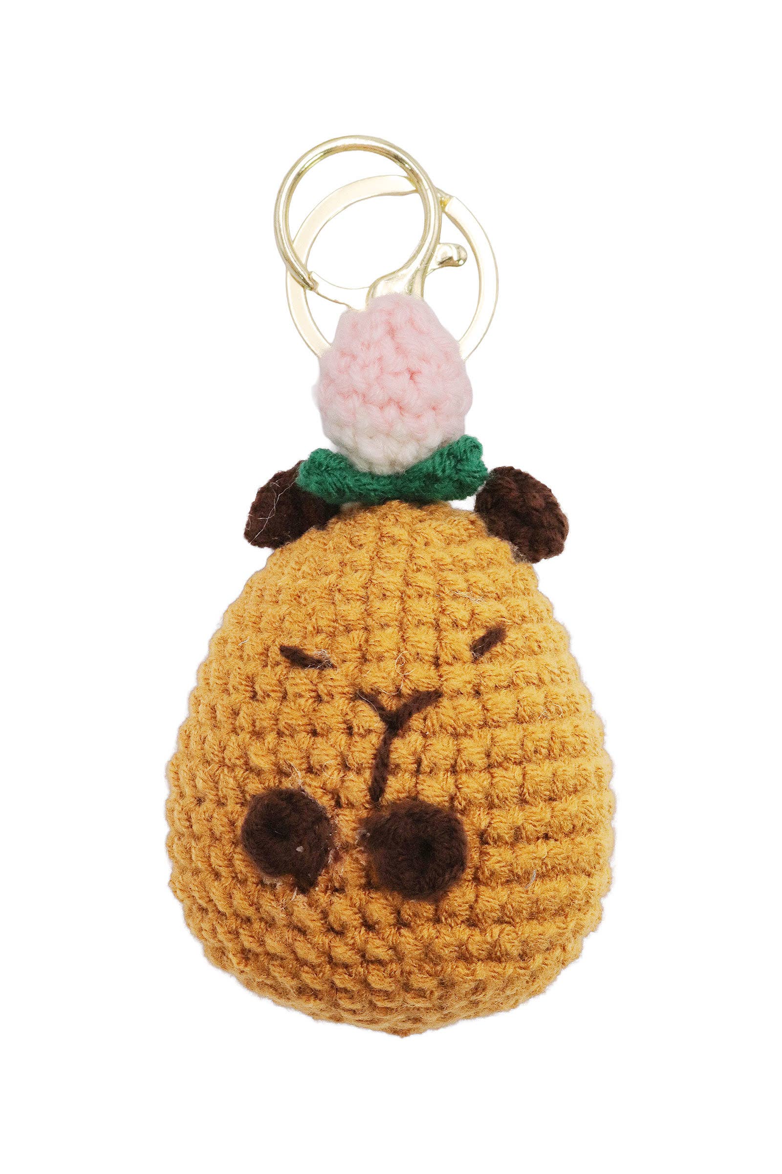 ASSORTED Capybara Fruits And Veggies Crochet Key Chain for wholesale on Faire16