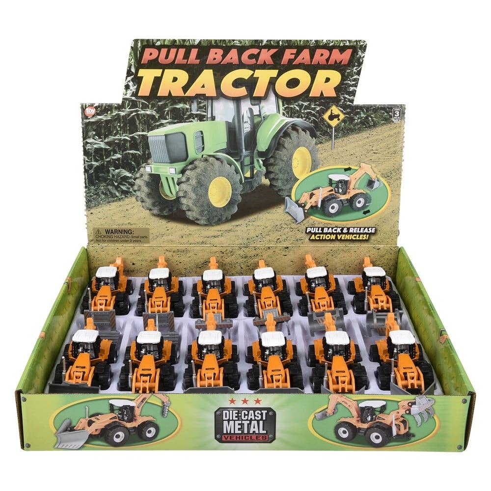 La Luna Bella - Toys - Wholesale Speelgoedauto /vrachtwagen - Kinderen - 7" DIE-CAST PULL BACK LANDBOUWTRACTORASSORTIMENT LLB autospeelgoed8