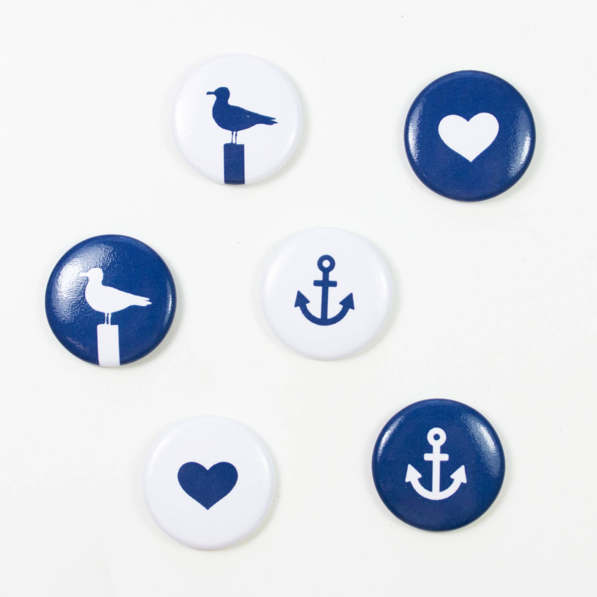 Bow & Hummingbird - Wholesale Magnet - Magnet Seagull (blue seagull on white background)1