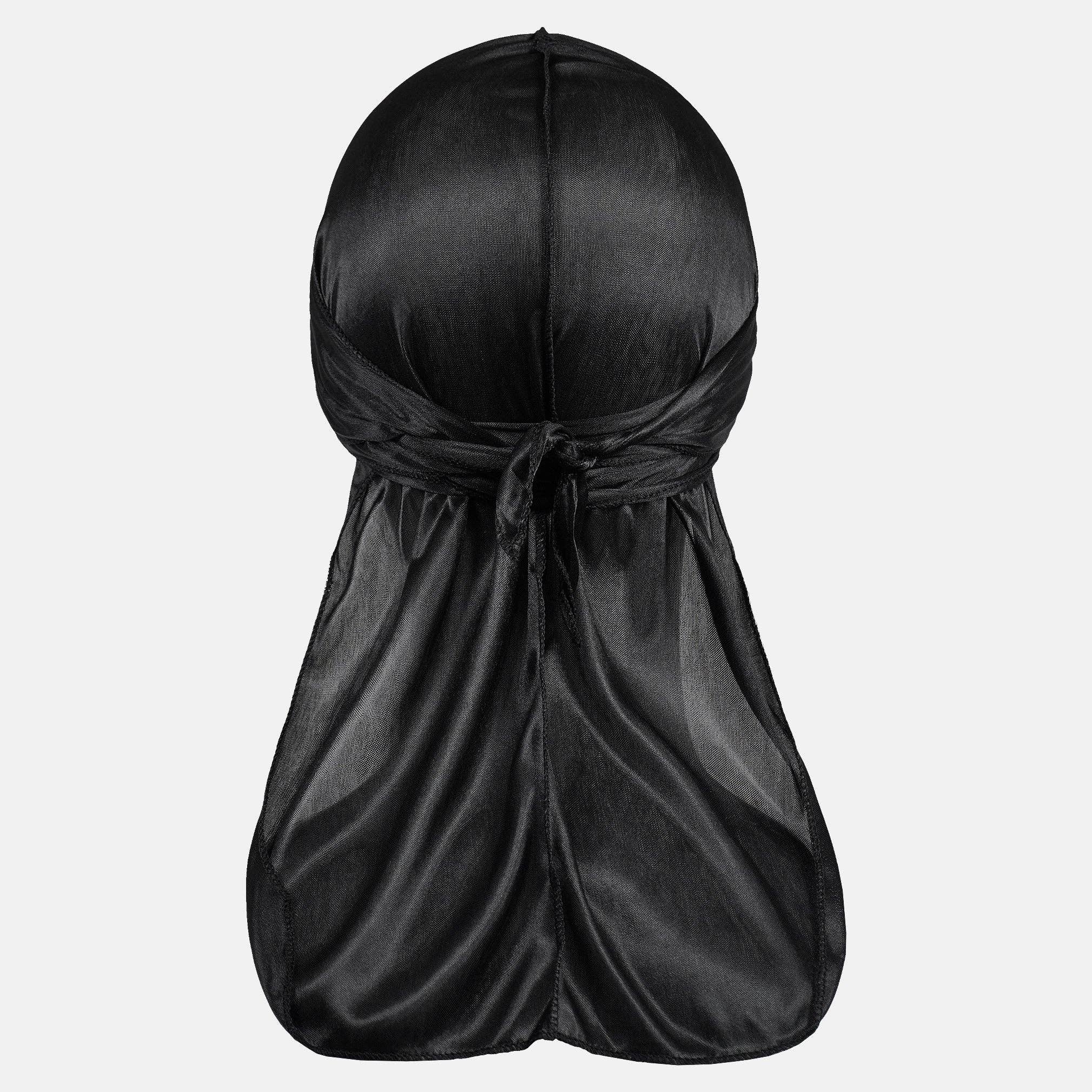 Super Satin Midnight Black Durag for wholesale on Faire1