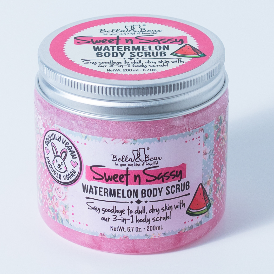 Bella & Bear - Wholesale Body Scrub/Exfoliant - Sweet 'n' Sassy Watermelon Body Scrub | Wash | Moisturizer3