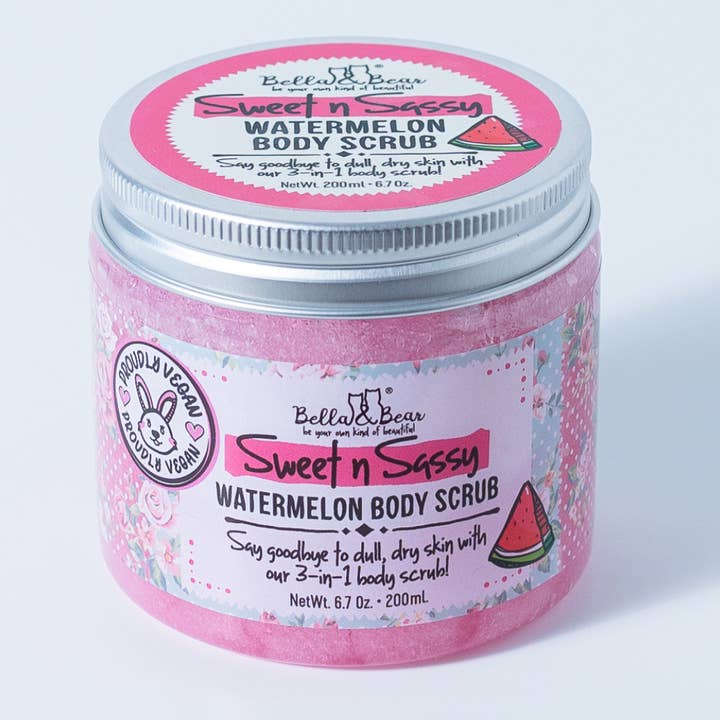 Bella & Bear - Wholesale Body Scrub/Exfoliant - Sweet 'n' Sassy Watermelon Body Scrub | Wash | Moisturizer3
