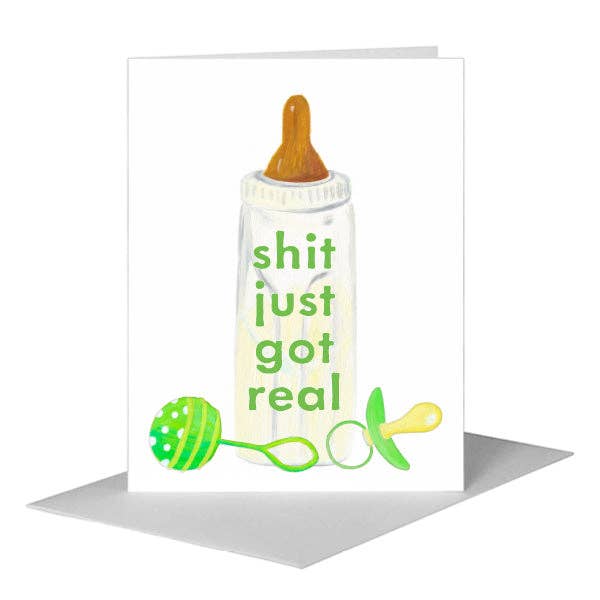 Babyflasche, Grußkarte (#7947C) für den Großhandel von Printed Canvas