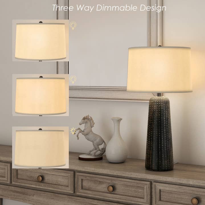 Lux Lighting - Wholesale Accent/Desk Lamp - Marissa Brown Resin Traditional Rustic Table Lamps - 2PCs4