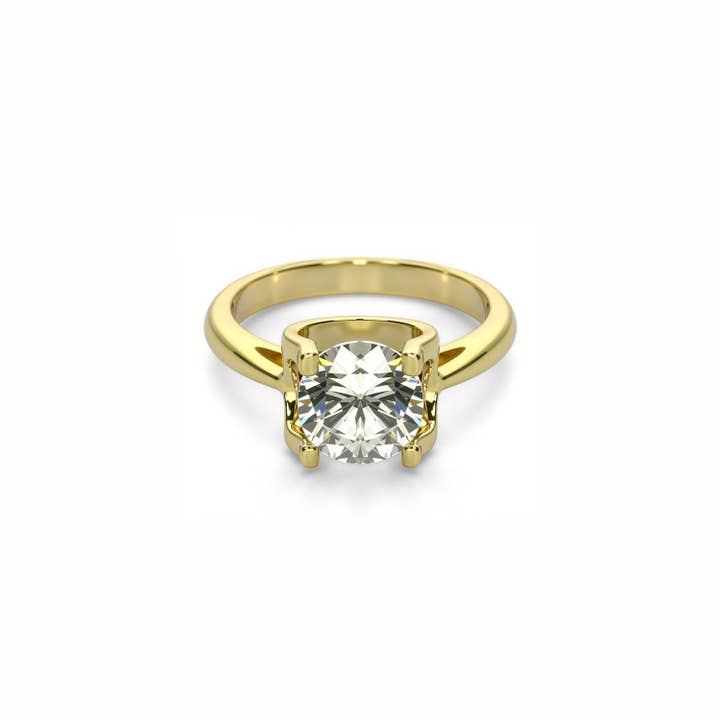 Bull Head Setting Engagement Ring for wholesale by Caratina