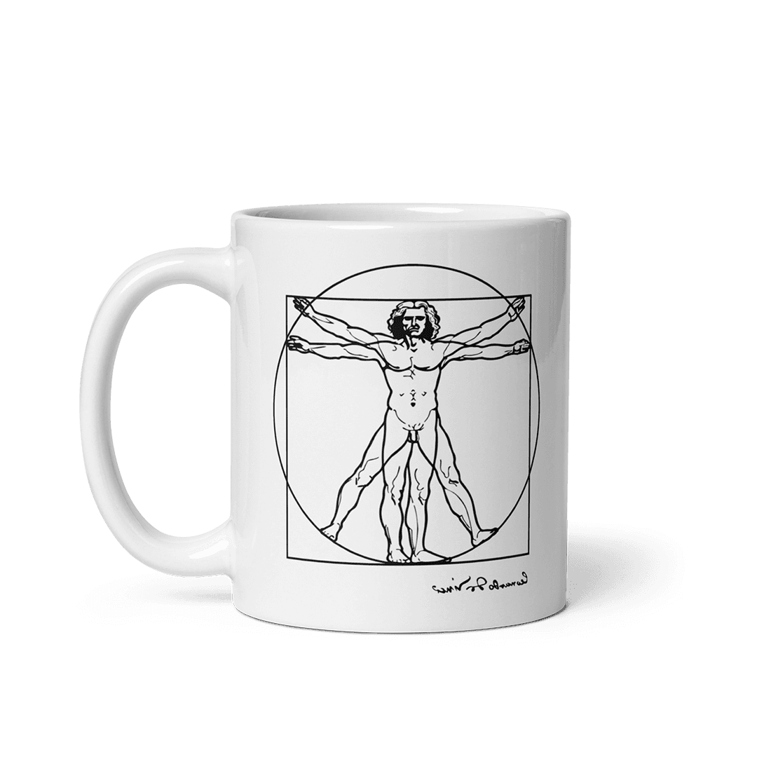 Art-O-Rama Shop - Vente Tasse à café - Tasse à croquis Léonard de Vinci, homme de Vitruve0