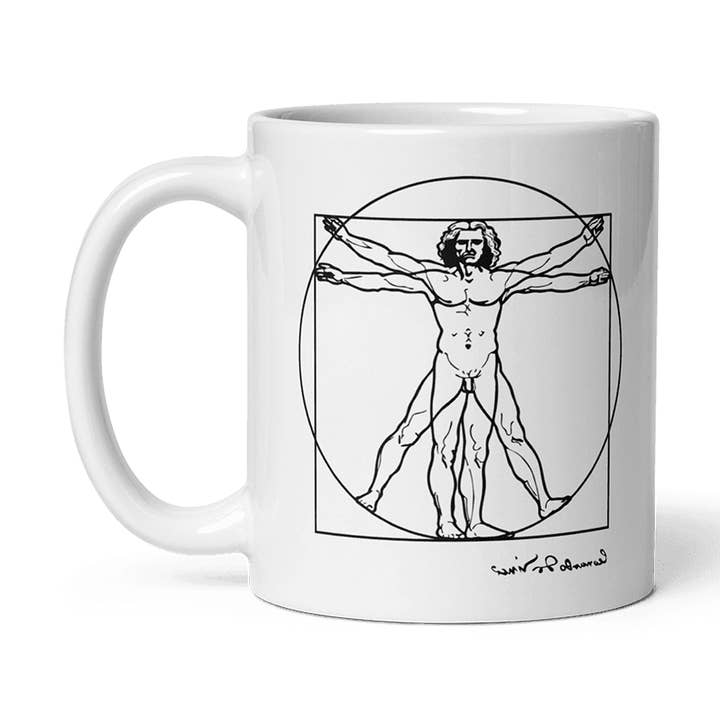 Art-O-Rama Shop - Vendita all'ingrosso Tazza - Tazza con disegno di Leonardo Da Vinci, Uomo Vitruviano0