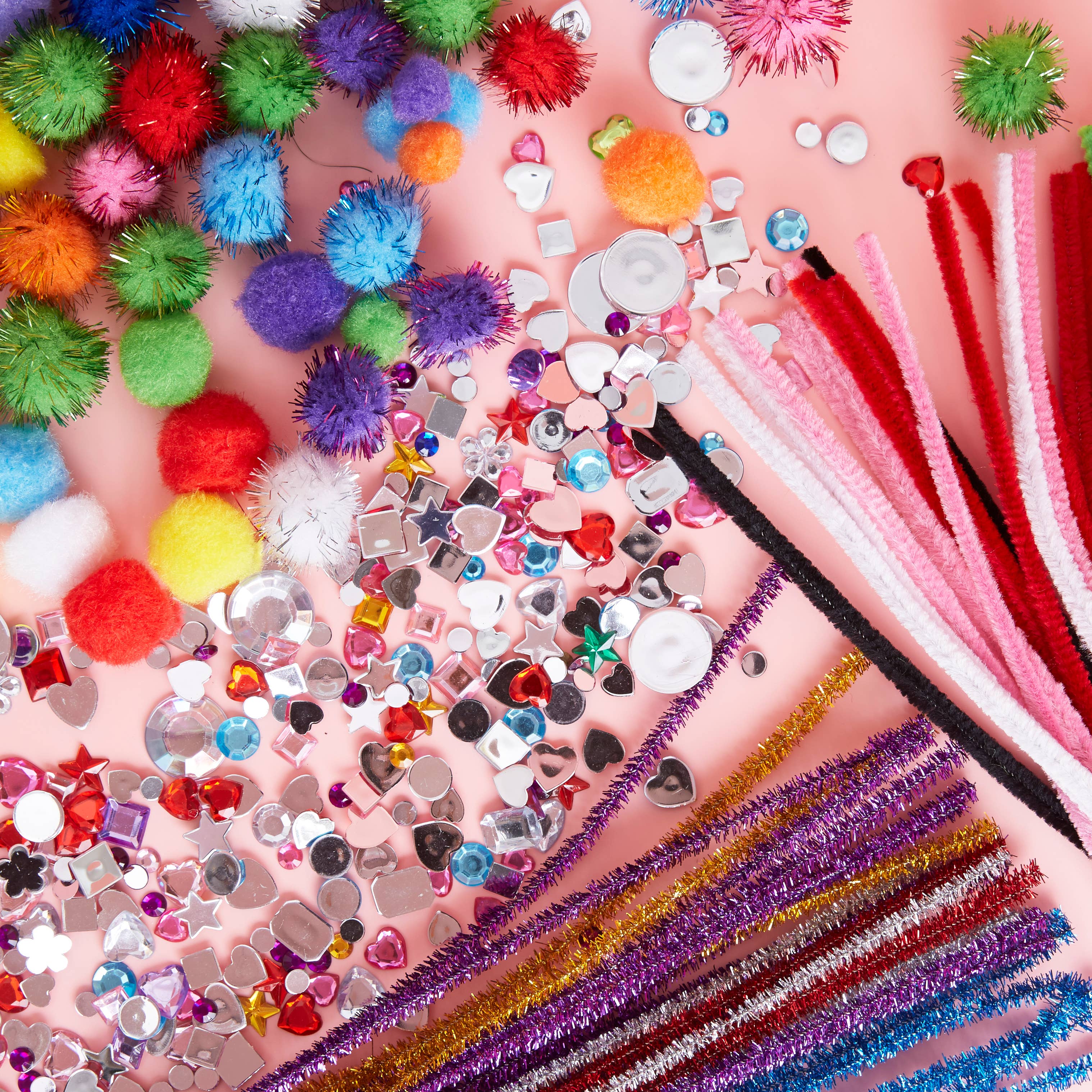 West Design Products UK – wholesale Craft supplies – Craft Planet Pom Poms Pack of 550 Standard, Metallic Colours2