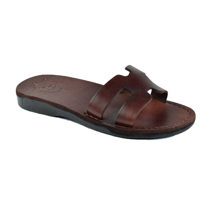 Anna - Sandalias Slide | Marrón para venta al por mayor de Jerusalem Sandals