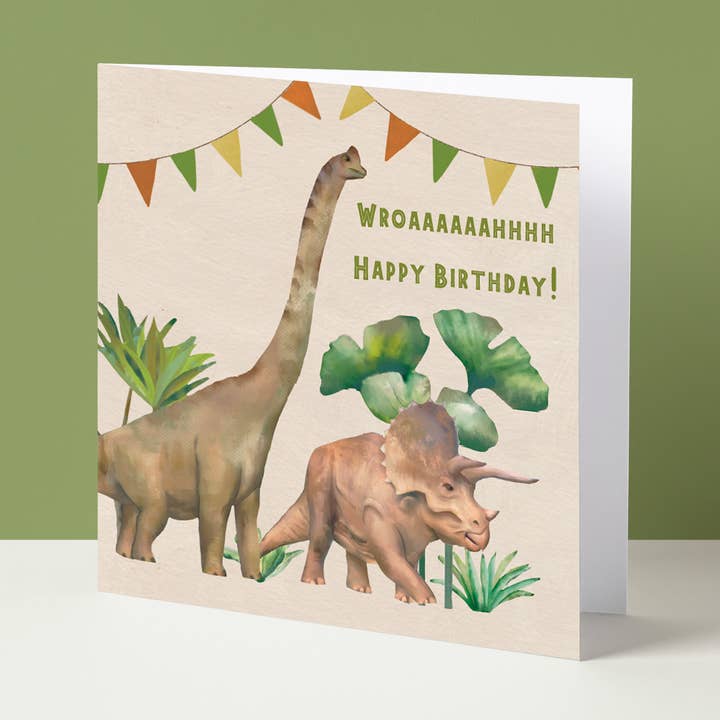 Carte de vœux | Wroaaaahhhh !!! Joyeux anniversaire ! pour la vente par Studio Poppybird