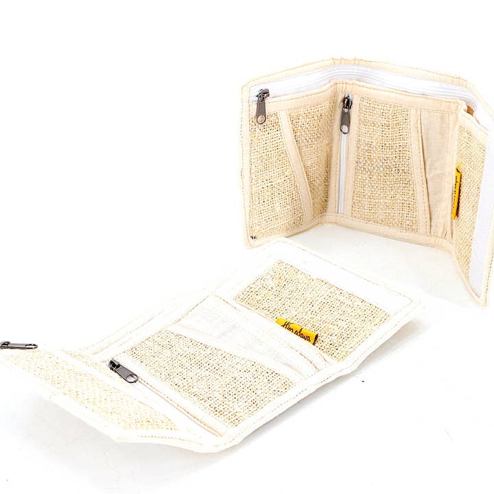 Himalaya Handmade - Wholesale Wallet - Unisex - 100% Hemp Multi Mushroom Embroidered Tri-Fold Wallet5