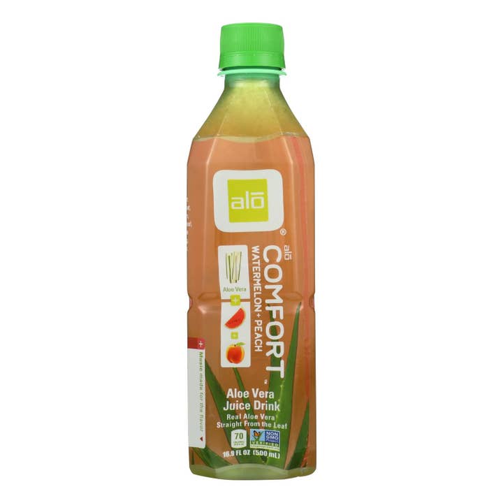 Alo Original Comfort Aloe Vera Juice Drink - Watermelon And Peach - Case Of 12 - 16.9 Fl Oz. for wholesale by Ware Spark