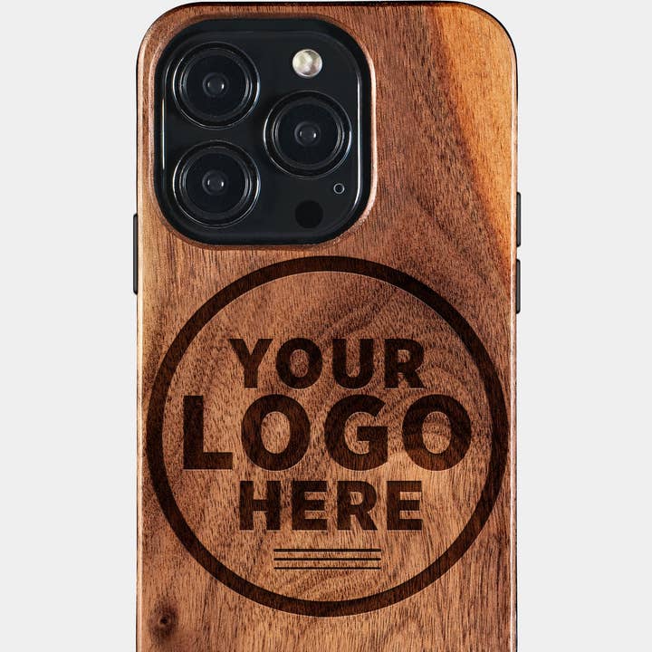 Personalized iPhone 15 Pro Case - Custom Monogrammed Wood Carved MagSafe iPhone 15 Pro Cover for wholesale by Engraved In Nature