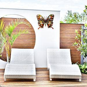 Next Innovations – Großhandel 3D-Wandkunst – Wanddeko aus Metall, groß, Schmetterling, mehrfarbig