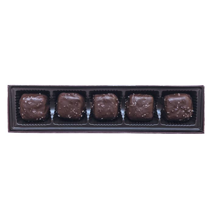 Chocolate Works - Wholesale Chocolate Covered Sweets - Dark Chocolate Sea-Salt Caramels