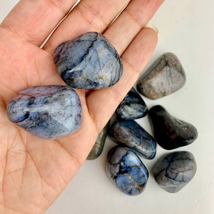 Pelham Grayson Rose – wholesale Spiritual stone/crystal – Blue Chert | Tumbled | South Africa | 1lb bag