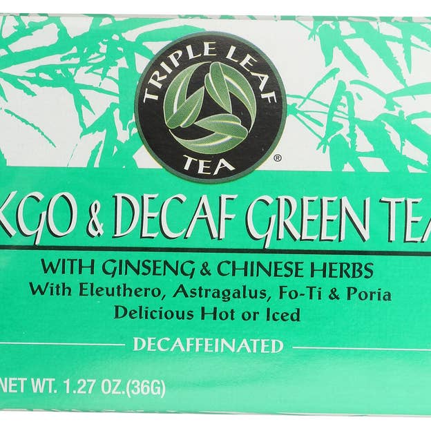 Triple Leaf Tea - Wholesale Health/Detox Tea - Ginkgo & Decaf Green Tea