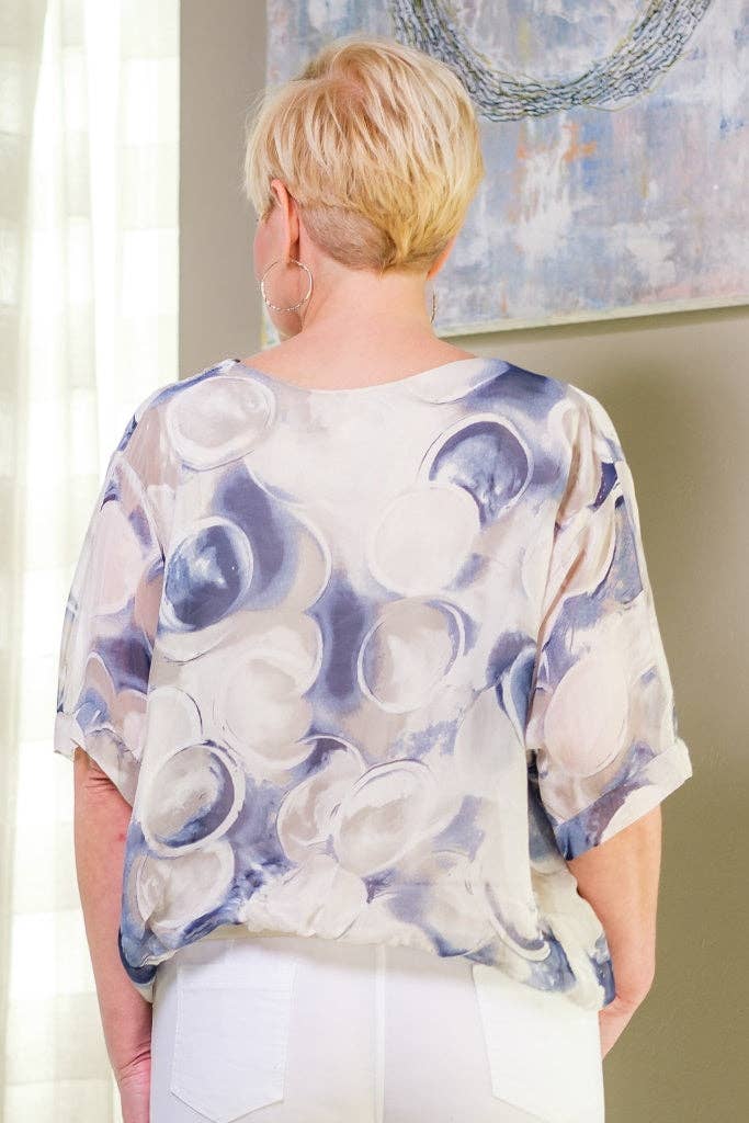 TINA Stephens Italy/Tees By Tina – wholesale Blouse – Women’s – Abella Circle V-Neck Band Waist (BSS217C)3