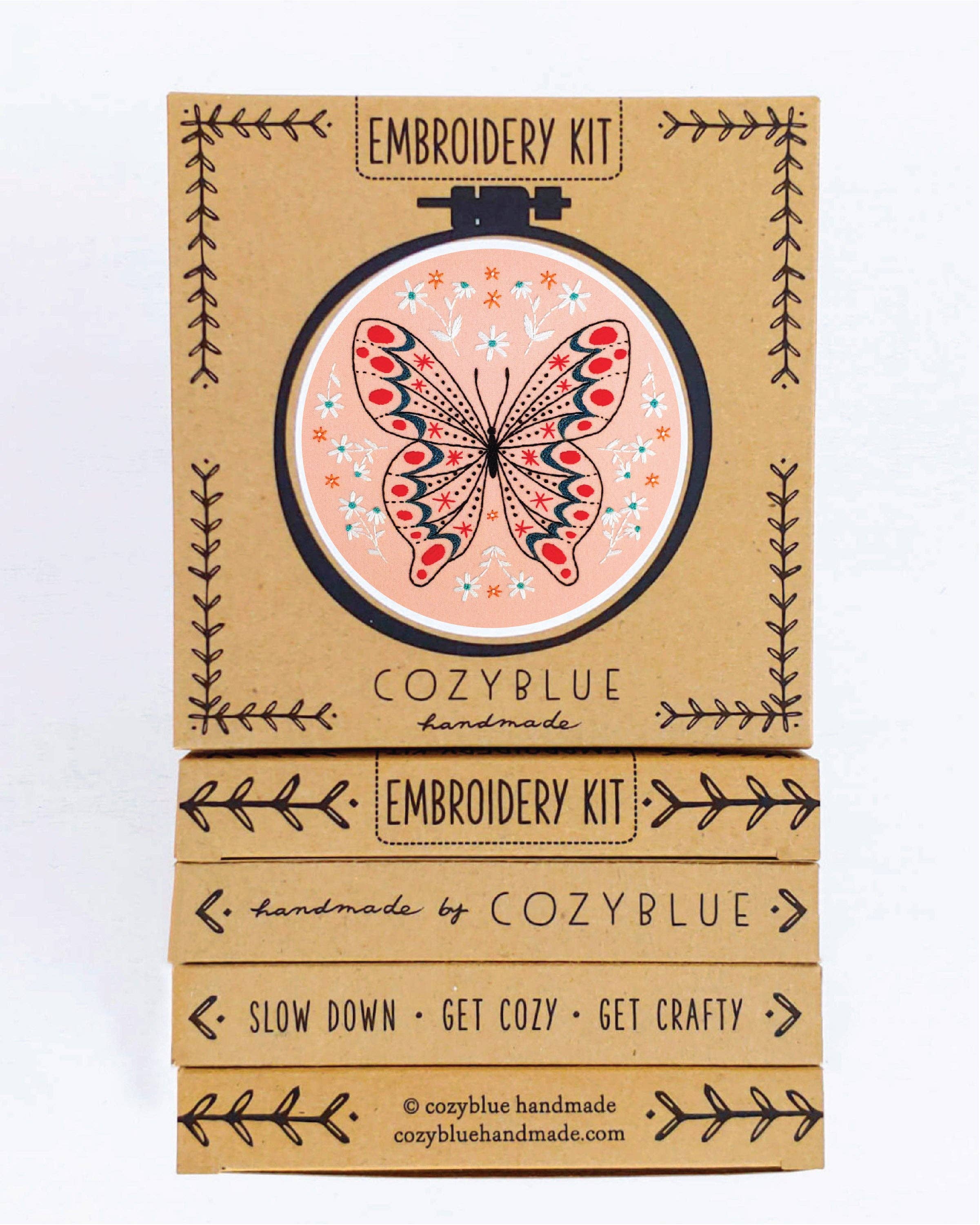 cozyblue handmade - Wholesale Embroidery/Cross Stitch Supplies - butterfly embroidery kit1