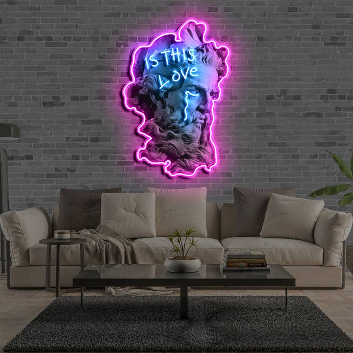 «¿Es esto amor?» Arte Neon x Acrílico para venta al por mayor de Neon Icons