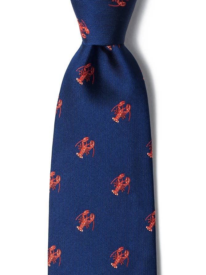 Kommer att arbeta för hummer slips - marinblå silke för wholesale av Alynn