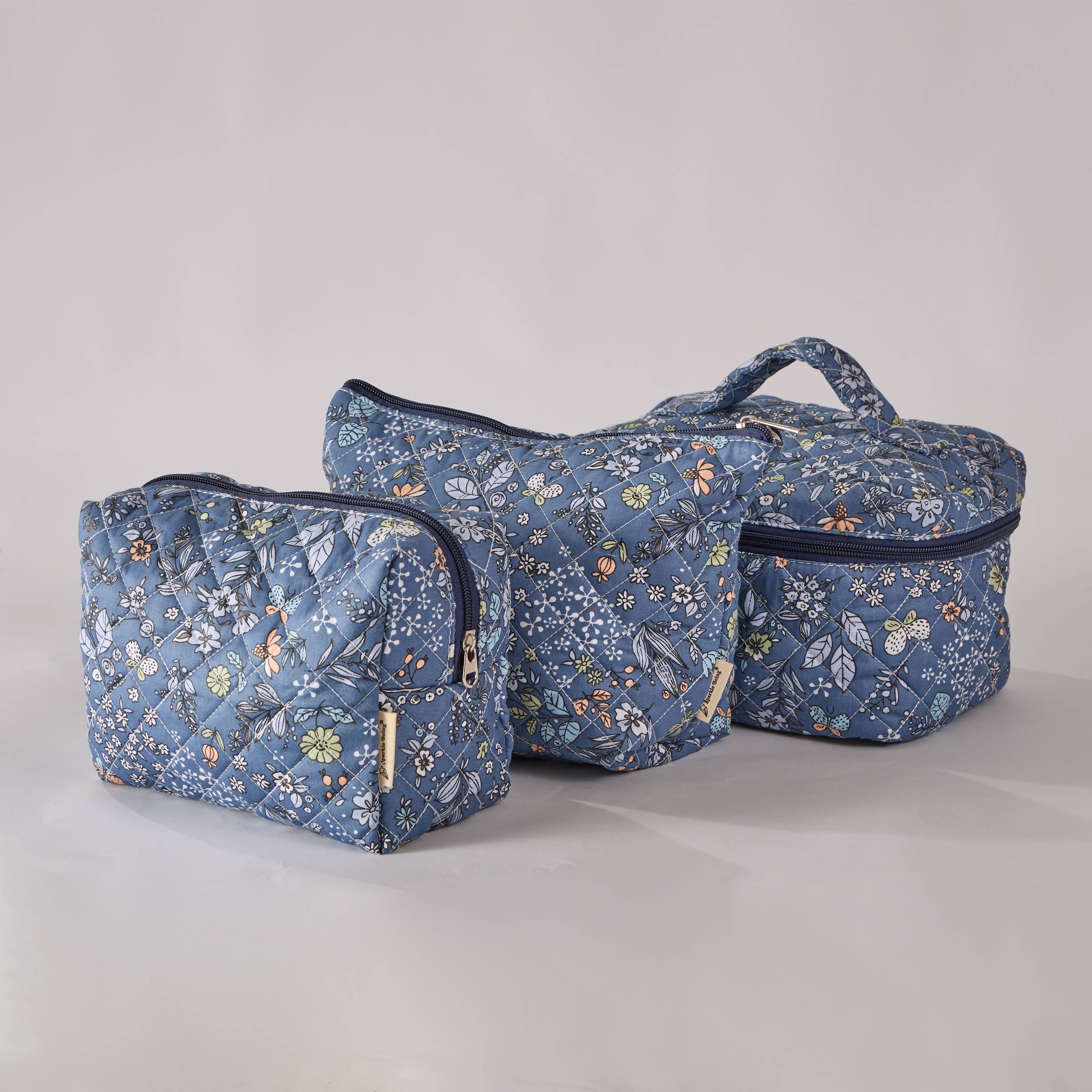 Sparkle Being - Vendita all'ingrosso Borsa per trucchi/cosmetici - Borsa Truccopelli Imbottita Whispering Flowers - Beauty Case / Cosmetici1