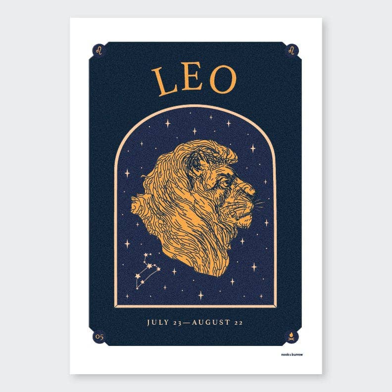 Nook & Burrow - Wholesale Art print - Leo | A4 print3