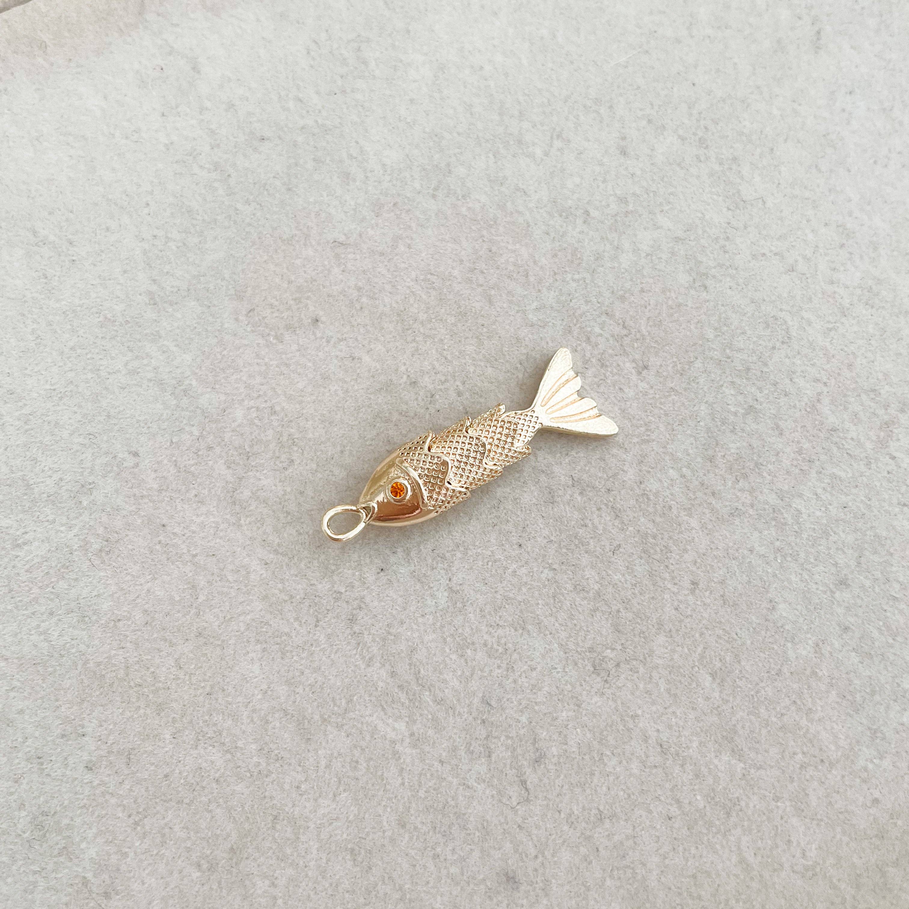 Goldie Charm Bar - Wholesale Individual Charm/Pendant - KOI FISH CHARM1