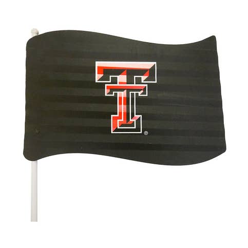 Texas Tech Metal Flag Garden Stake for wholesale by Valiant Gifts Inc