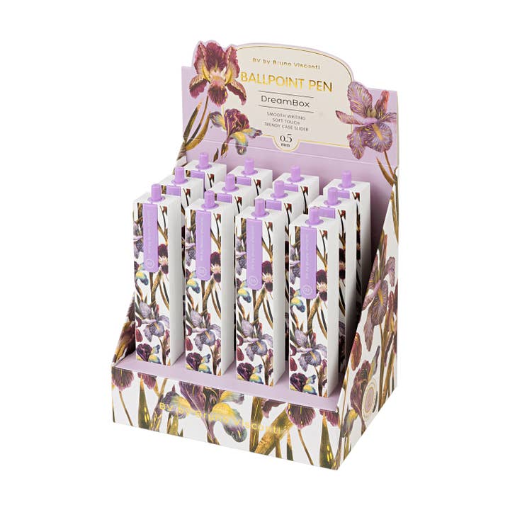 BV by Bruno Visconti - Wholesale Pen - DreamBox Ballpoint Click Pen in a Gift Box - Irises