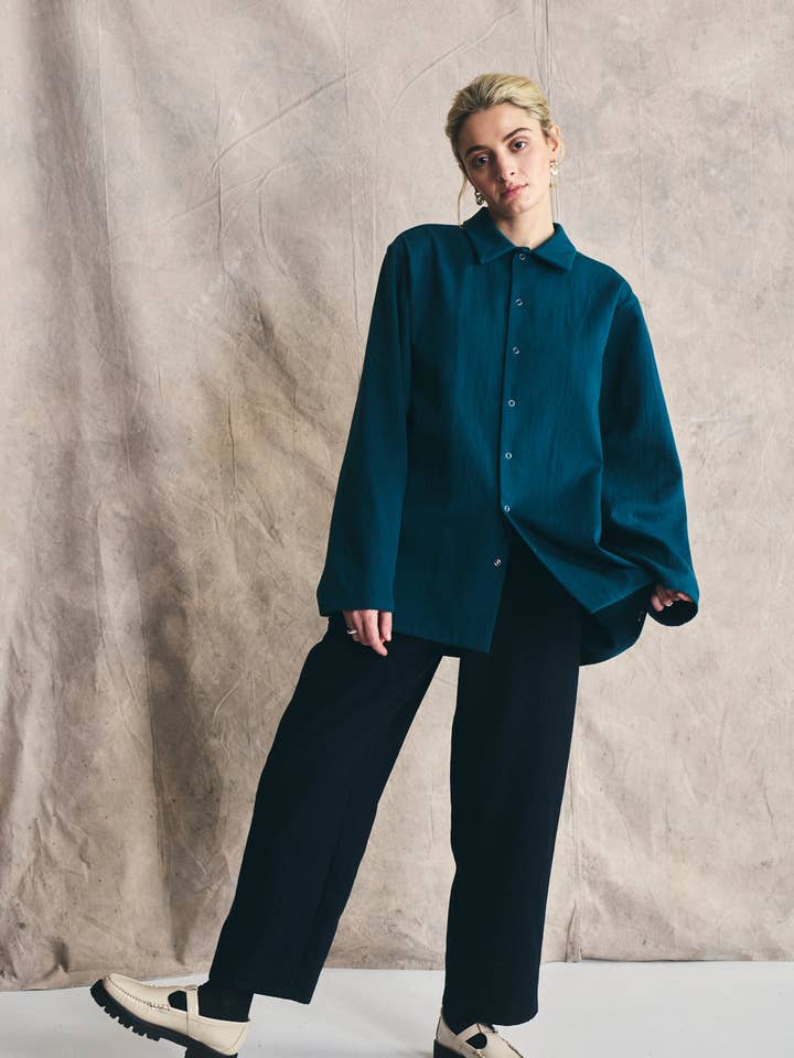 Unisex-Snap-Hemd - Baumwoll- und Wollmischung für den Großhandel von Devlyn van Loon