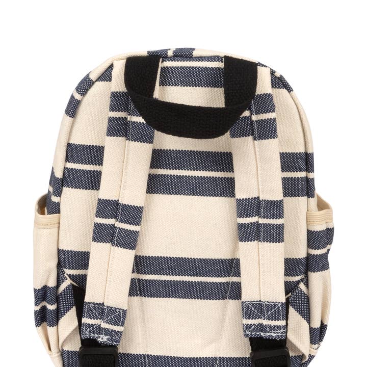 BinkyBro - Wholesale Backpack – Child - Kids Backpack (Navy Striped Canvas)3
