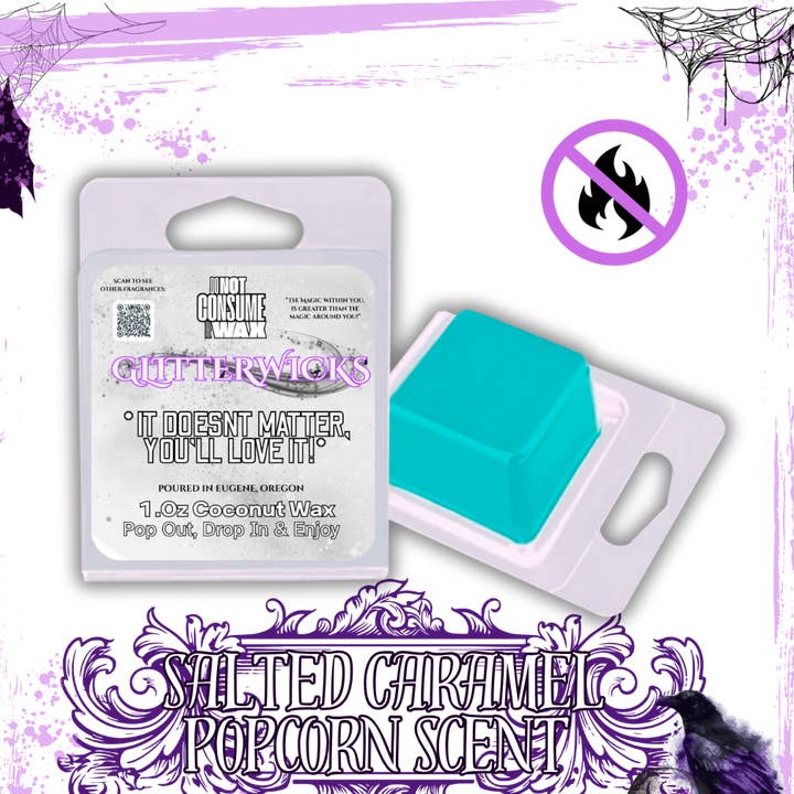 Revenge Corn : Salted Caramel Popcorn Scented Wax Melt for wholesale by Glitterwicks