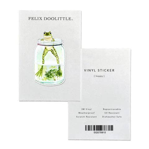 Felix Doolittle - Wholesale Sticker - Hoppy - Vinyl Stickers - Frog1