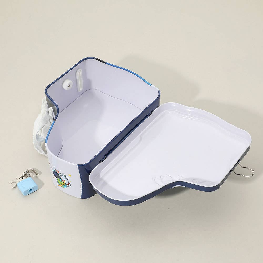 Sensibling Corp. - Wholesale Money/Piggy Bank - Kids & Baby - Space Sneakers Shaped Lockable Tin Case Coin Bank2