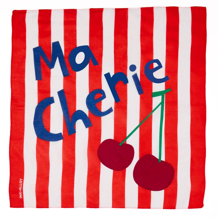 Carson Mon Cheri Lenço com Estampa 21x21 Atacado por atacado de INK + ALLOY