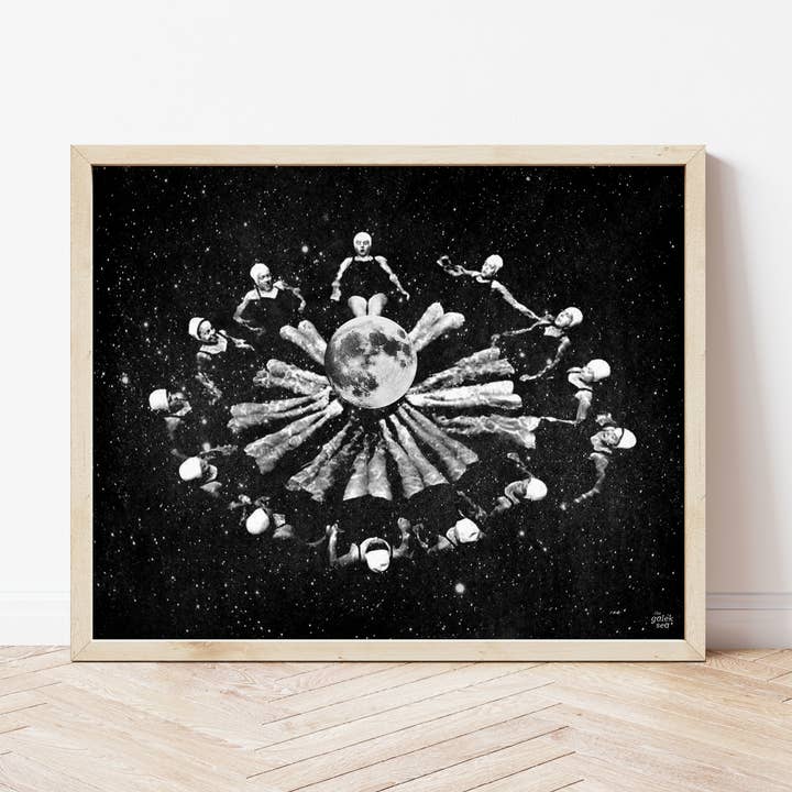 Synchronized Space Ladies Print for wholesale by The Galek Sea