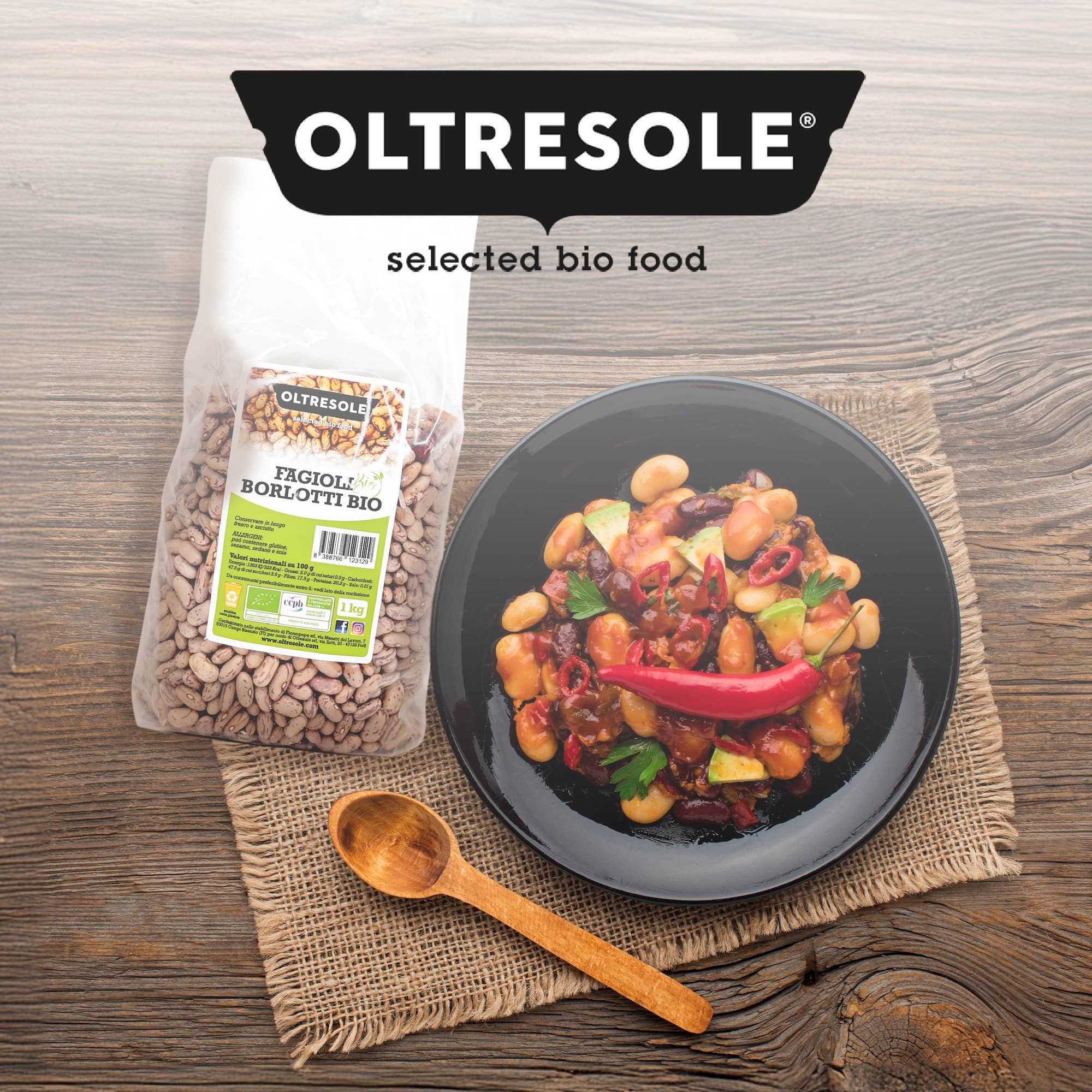 Oltresole – wholesale Bönor – Ekologiska Borlottibönor 1 kg7
