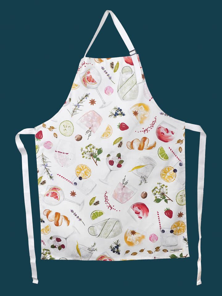 Avental Gin & Tonic (G&T) - British Made - Avental 100% Algodão por atacado de Corinne Alexander