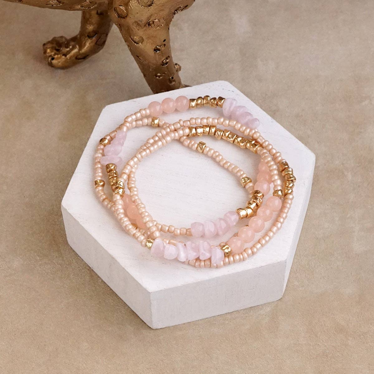 PennyLine inc - Wholesale Jewelry Set - Sunwashed Layers – Dainty Beaded Bracelet Set (4pc)3