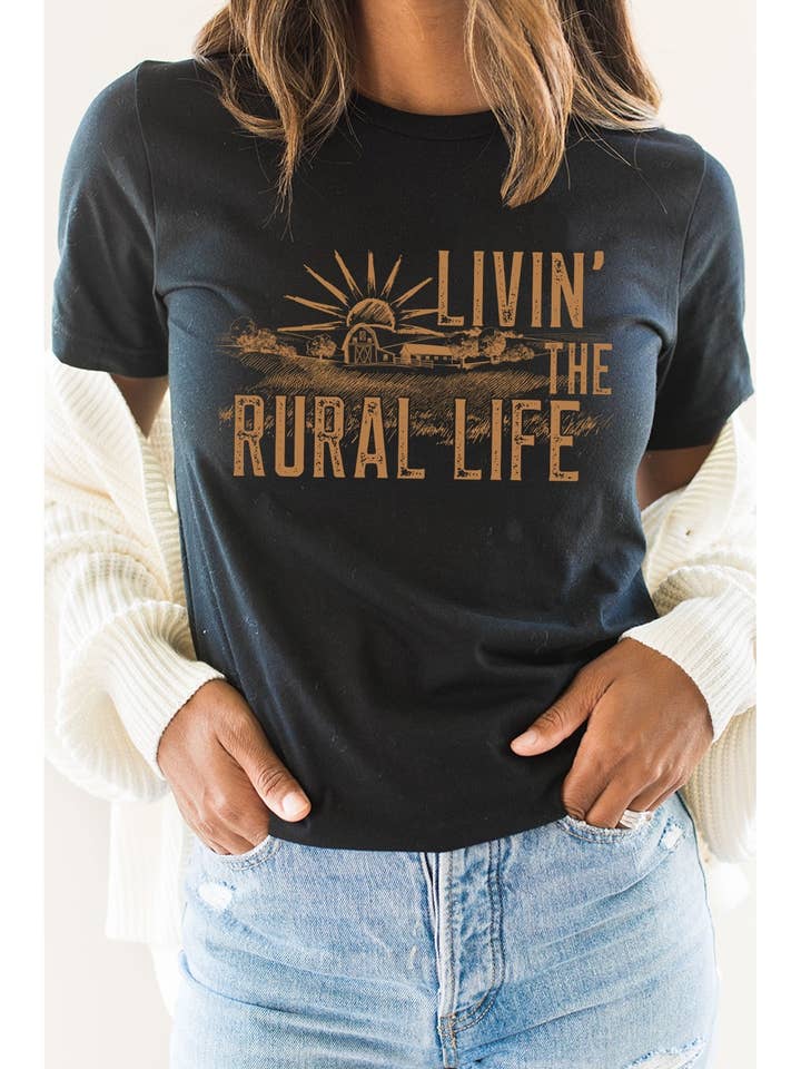 Livin The Rural Life, Rustic Chic, Western, Farm Graphic Tee and other Purchase Wholesale raise them rural. Free Returns & Net 60 Terms on Faire trending on Faire.