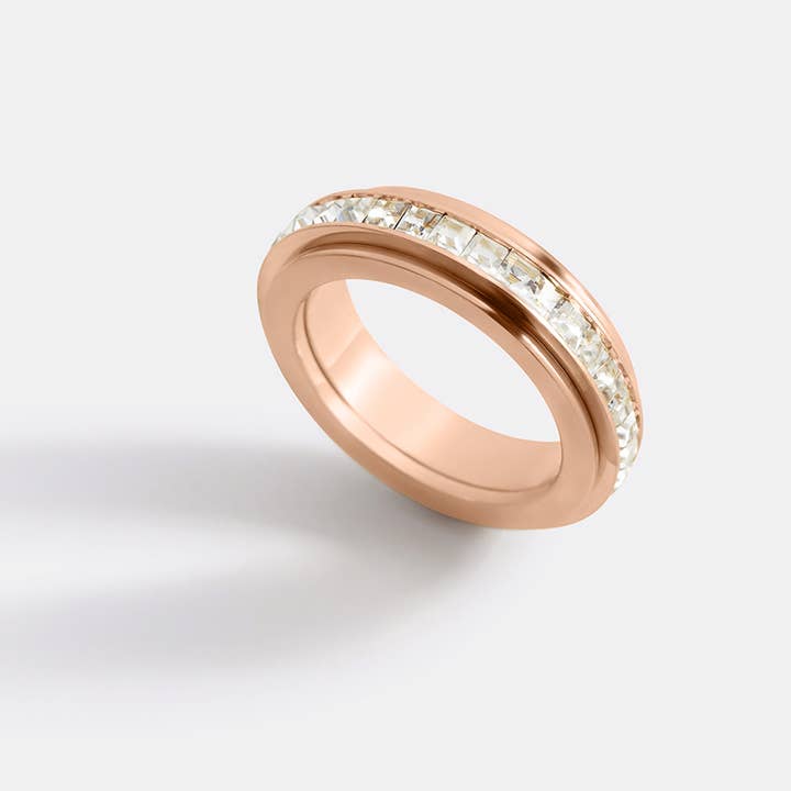 Mint & Lily - Wholesale Multi-Stone Ring - Crystal Statement Spinning Fidget Ring