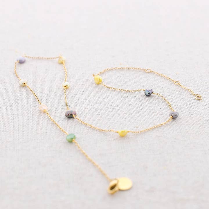 Choker in acciaio con perle colorate per la vendita all'ingrosso da parte di Sonata