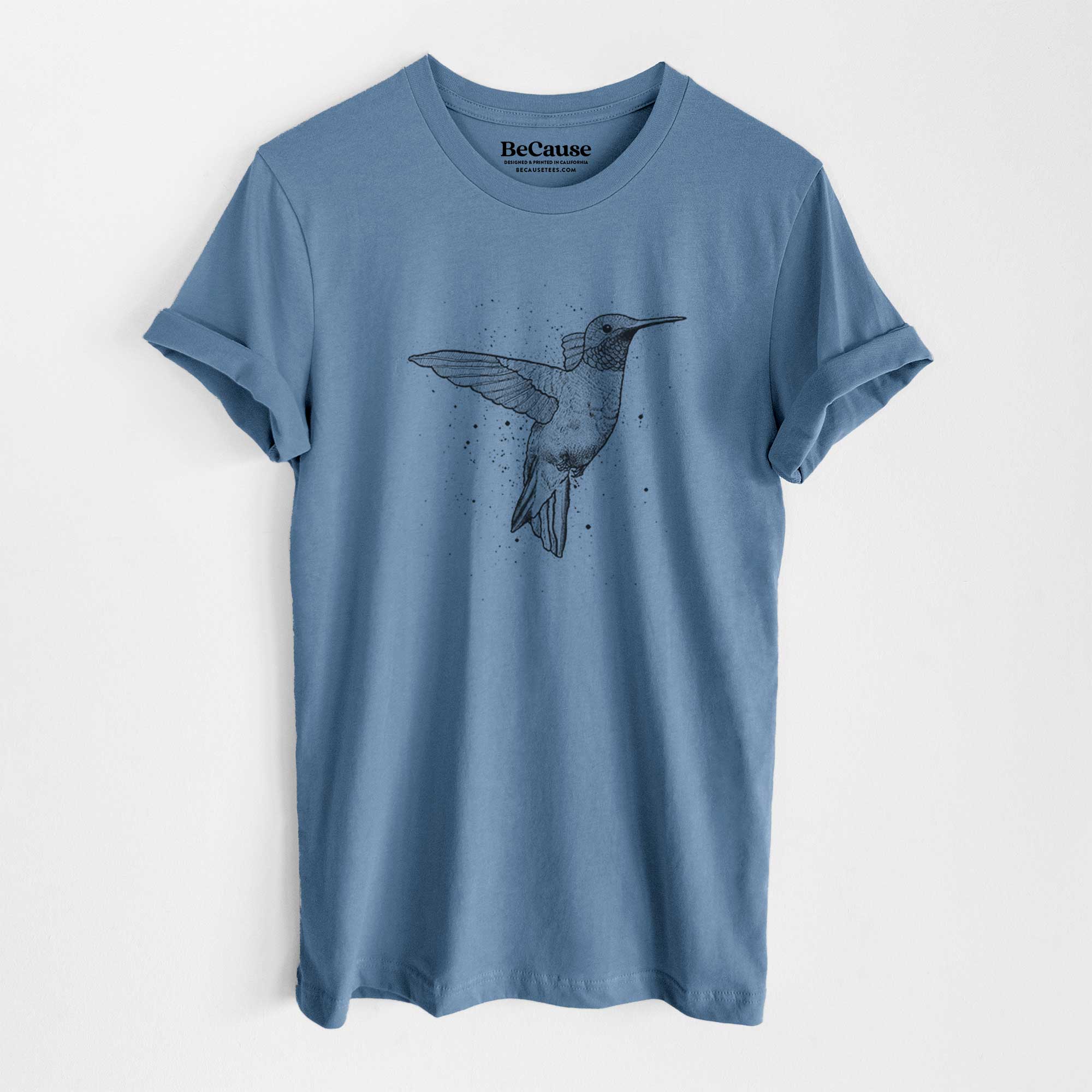 Because Tees - Wholesale Screen Printed T-Shirt - Unisex - Archilochus Colubris - Ruby-throated Hummingbird - Lightweight 100% Cotton Unisex Crewneck10