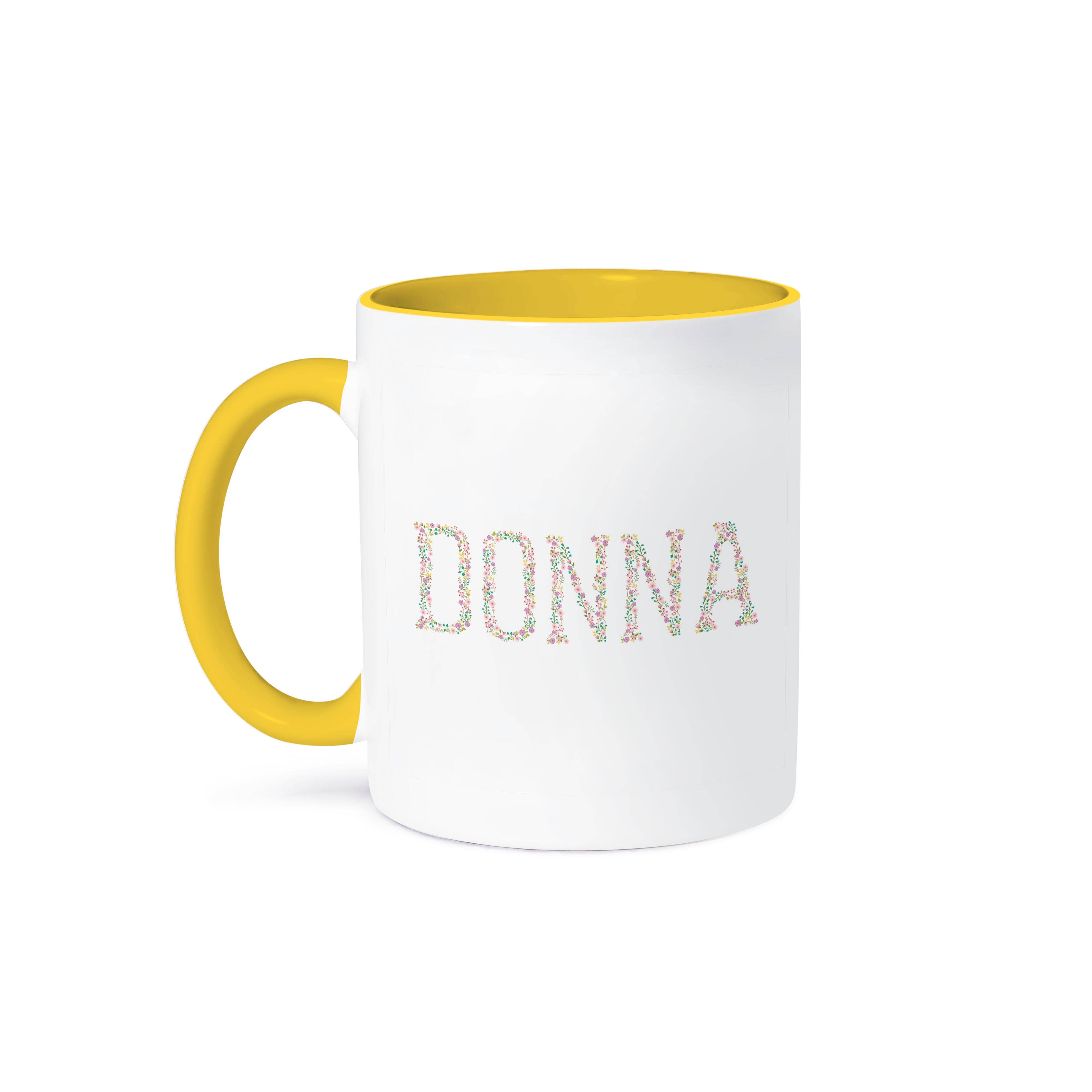 3dRose - Wholesale Coffee Mug - 3dRose, Donna - Woman In Italian. Letters made of flowers, pastel colors, Mug0