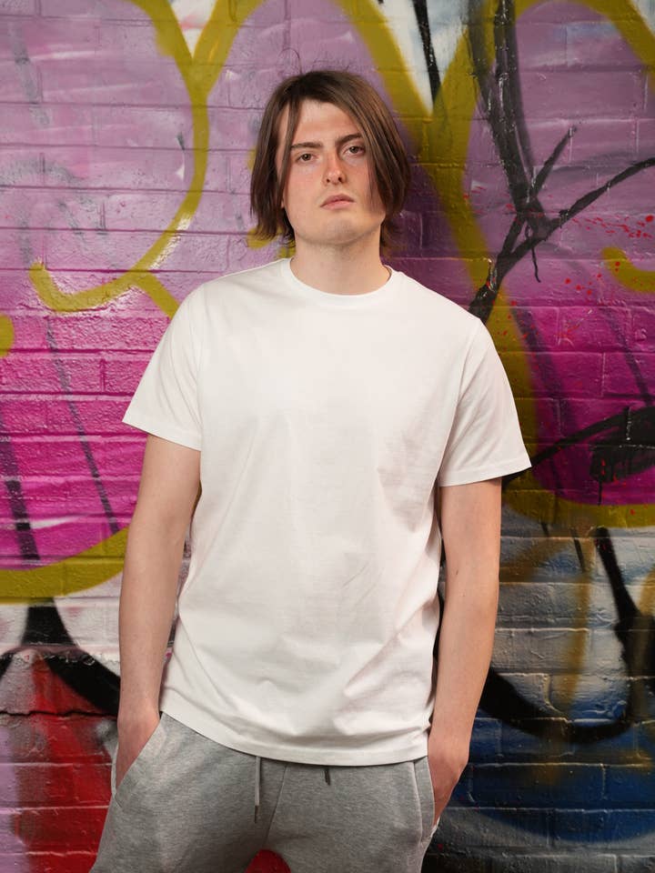 White Half Sleeves T-Shirt for wholesale by Wear Static