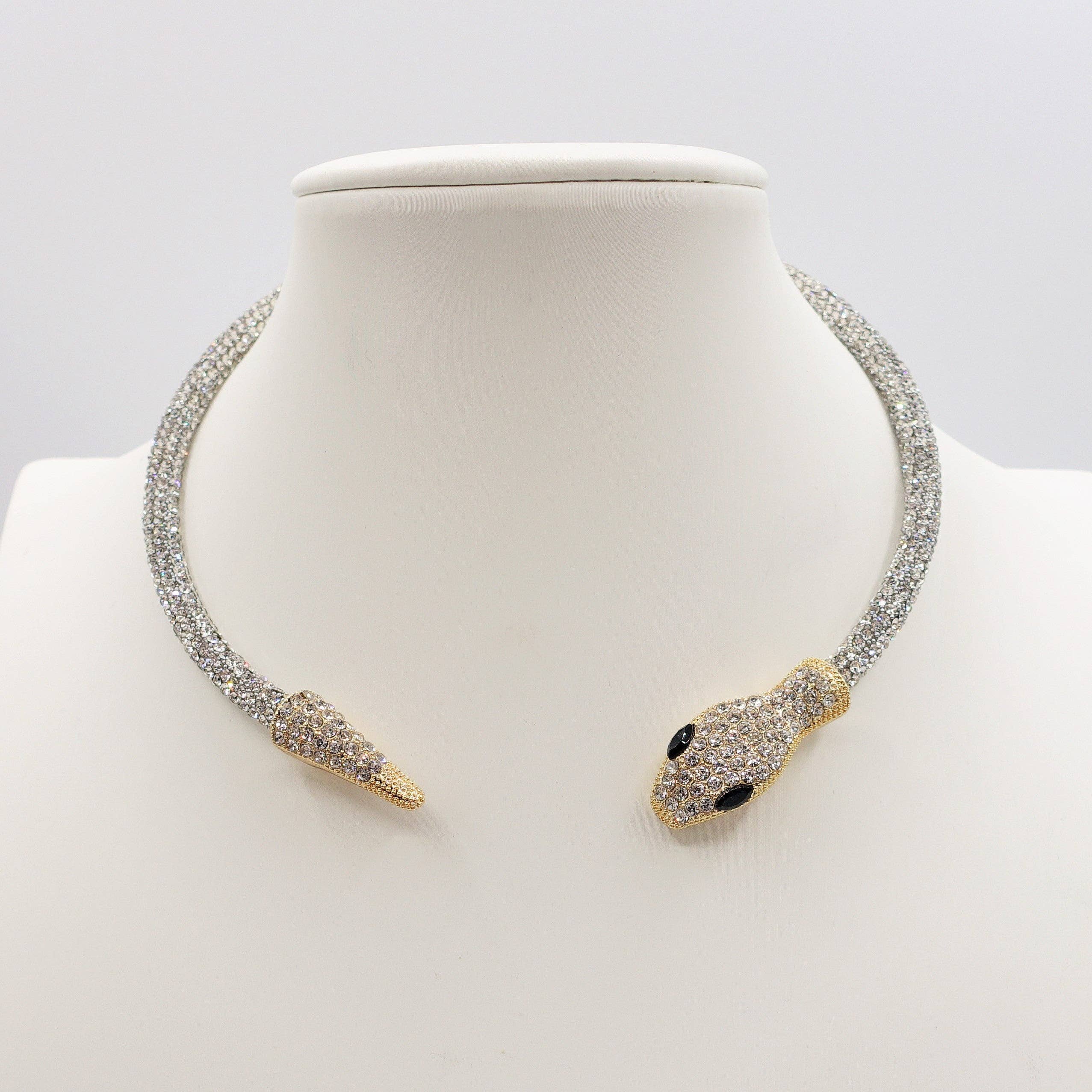 Daemon srls - Wholesale Choker/Collar - KAA CHOKER ~ Girocollo snodato a serpente con cubic zirconia1