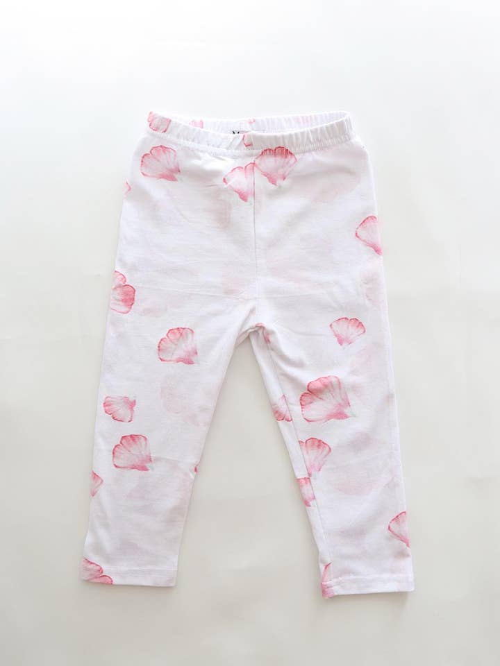 Girls Aerin Pink Petal Cotton Jersey Leggings (Limited Edition Print) Up To 5T for wholesale by Maman