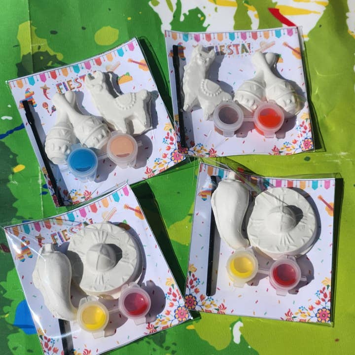 Fiesta Plaster Paint Kits for Kids Party Favors - for wholesale by Snazzy Crayons